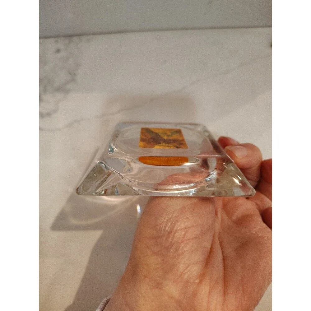 VINTAGE Glass Ashtray Ash Tray ATHENS ATHLETIC CLUB OAKLAND CAL 1950's